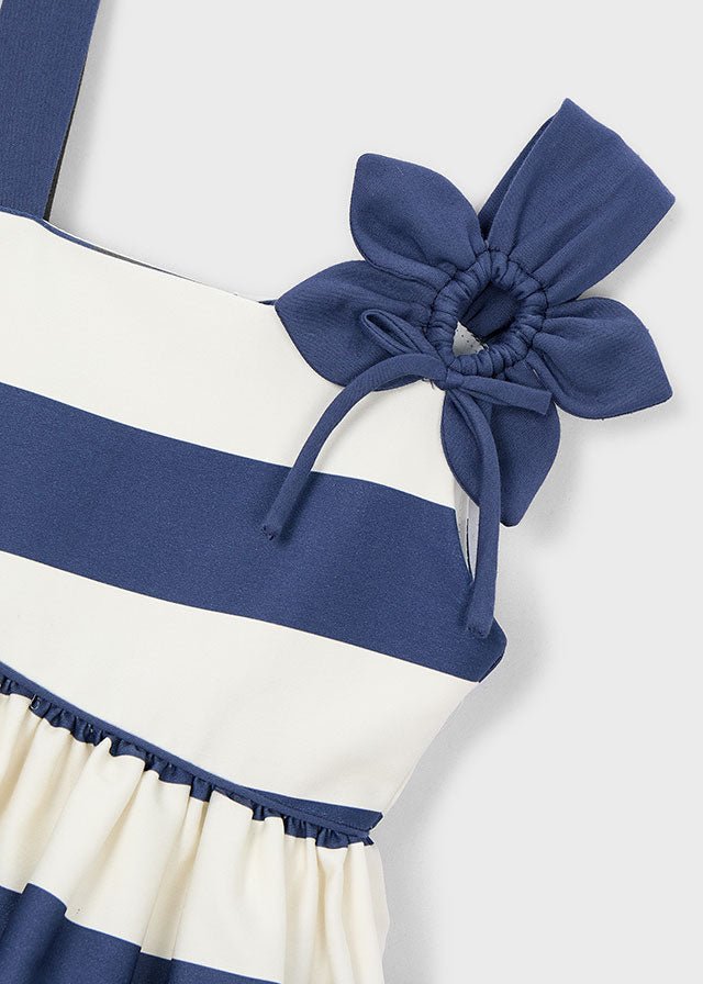 VESTINA IN COTONE A RIGHE BLU - Noi da piccoli