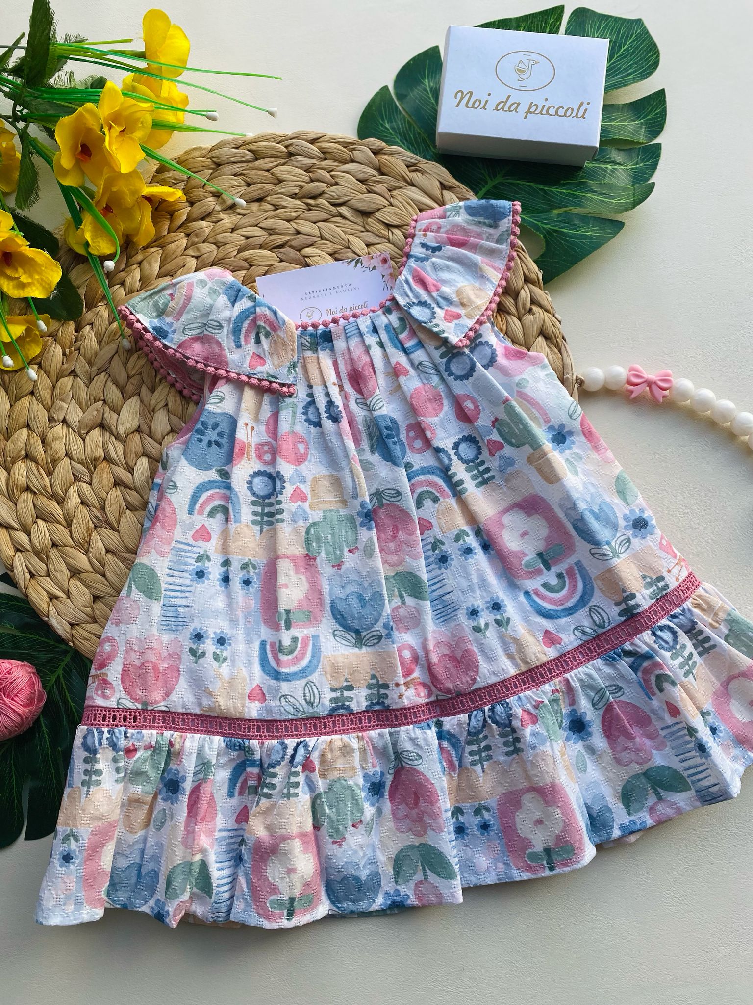 vestina in cotone colorata - Noi da piccoli