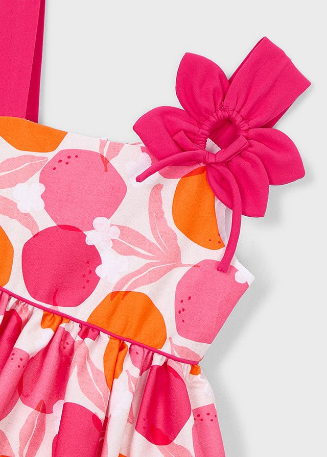 VESTINA IN COTONE CON DISEGNINI FUCSIA - Noi da piccoli