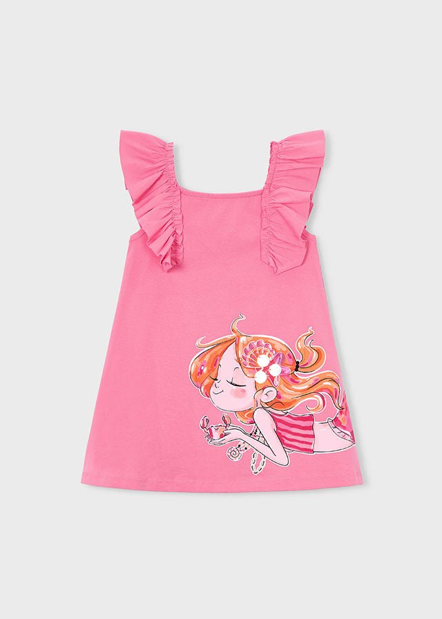 VESTINA IN COTONE CON DISEGNINI ROSA - Noi da piccoli