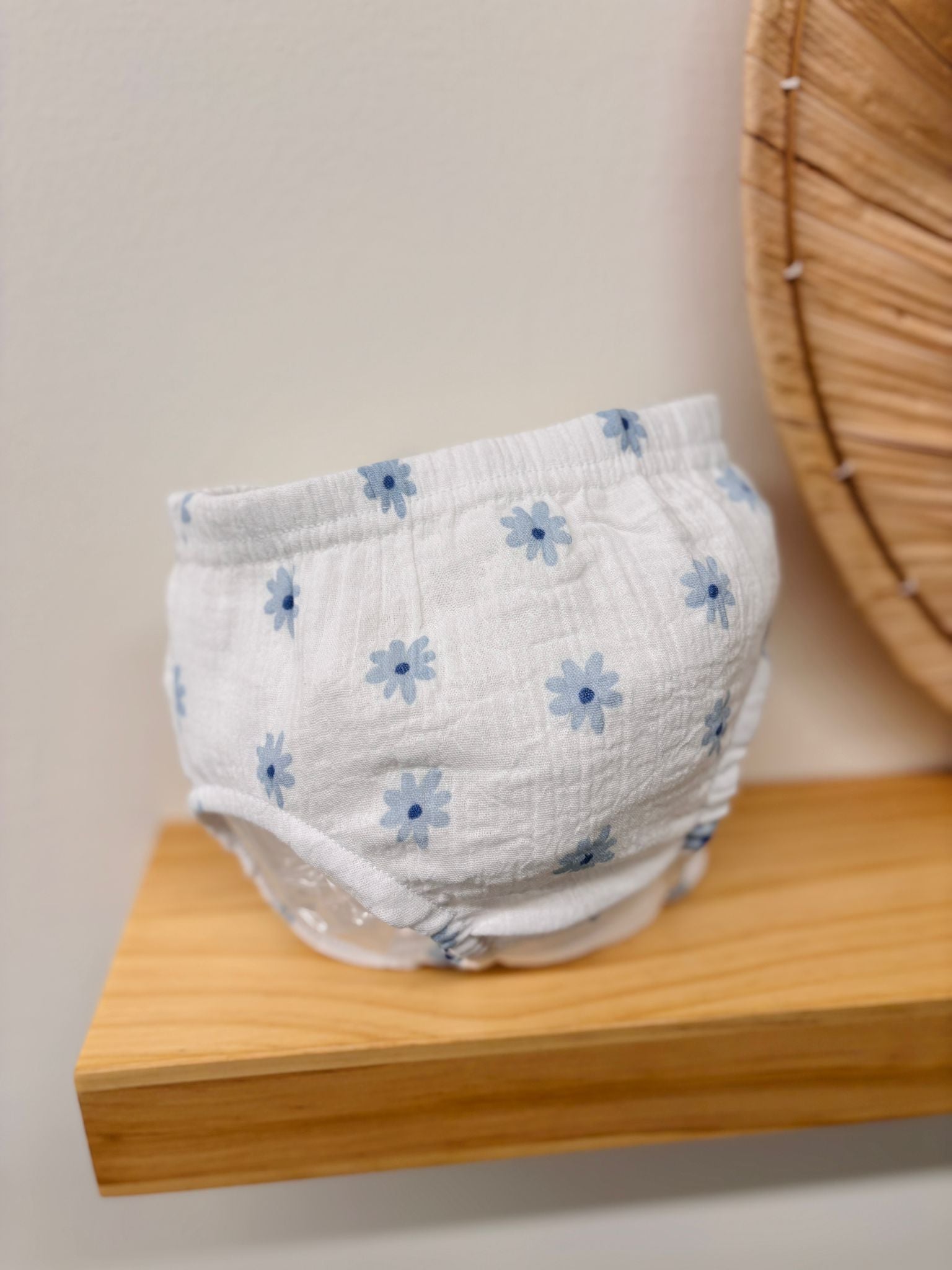 VESTINA IN COTONE CON FIORELLINI BIANCO - Noi da piccoli