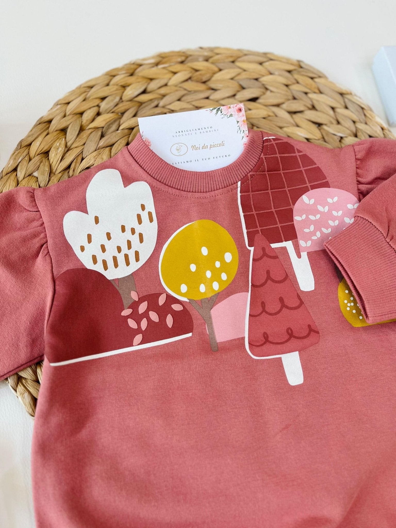 VESTINA IN FELPA ARCILLA - Noi da piccoli
