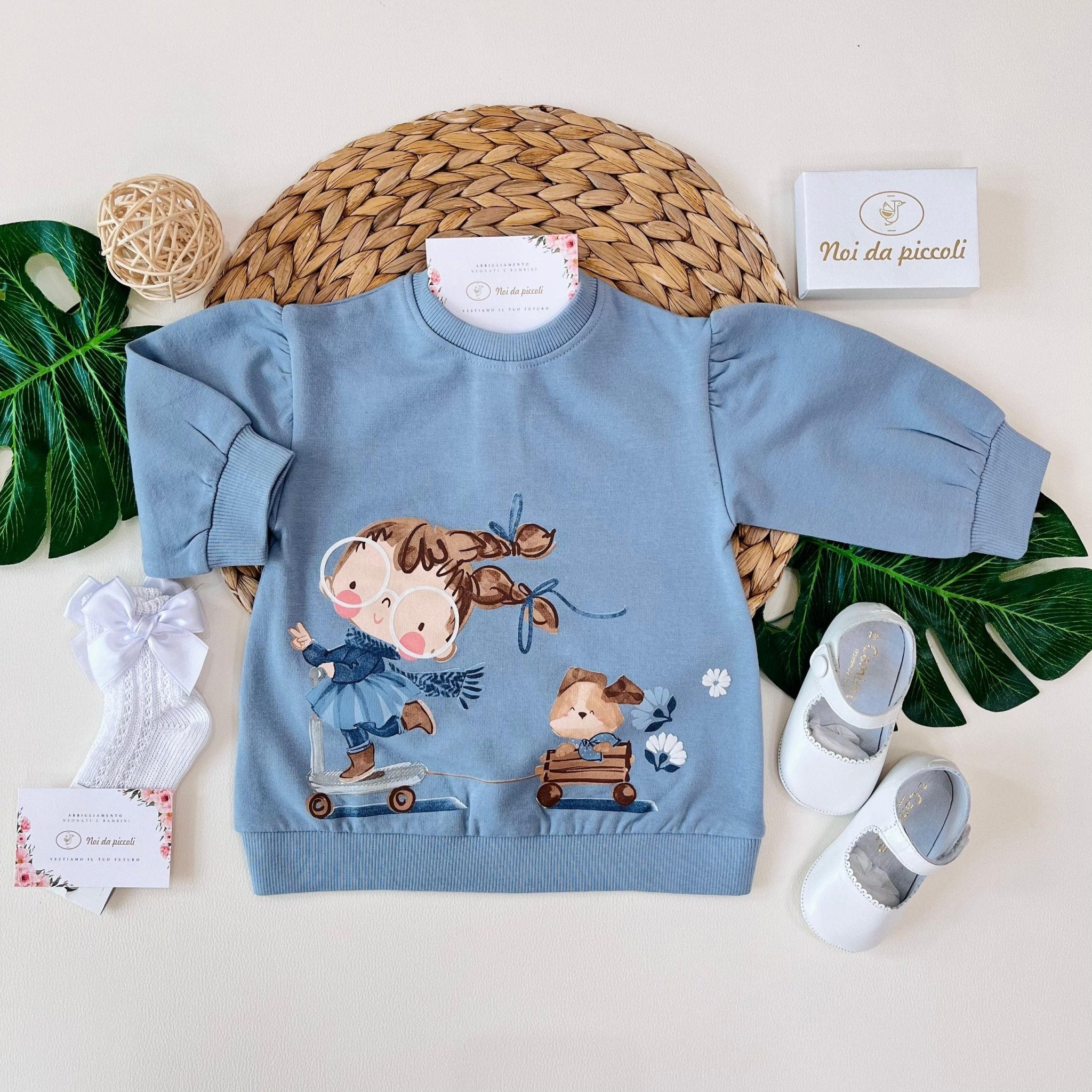 VESTINA IN FELPA OPALO - Noi da piccoli