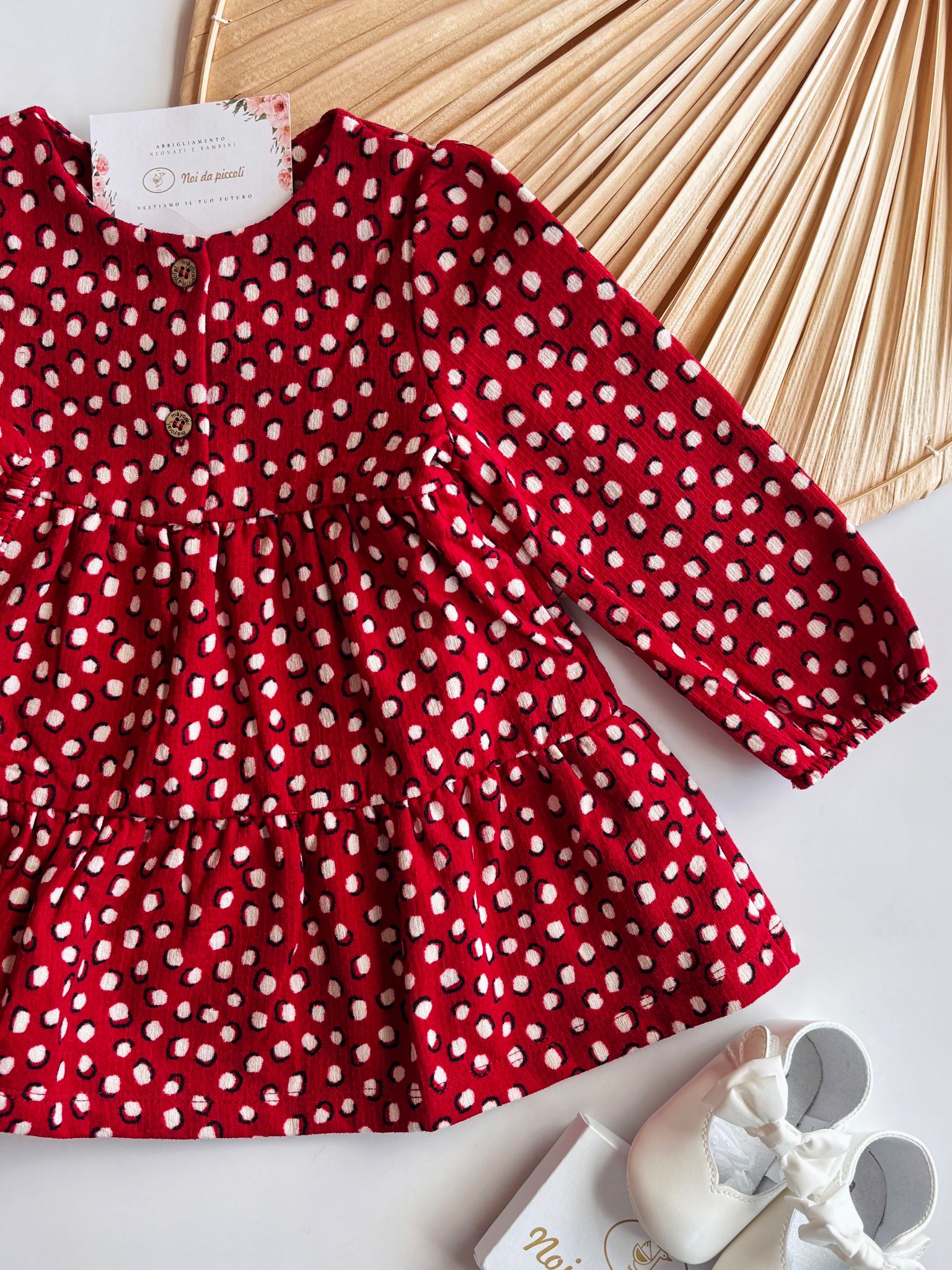 VESTINA IN FILATO CALDO rojo - Noi da piccoli