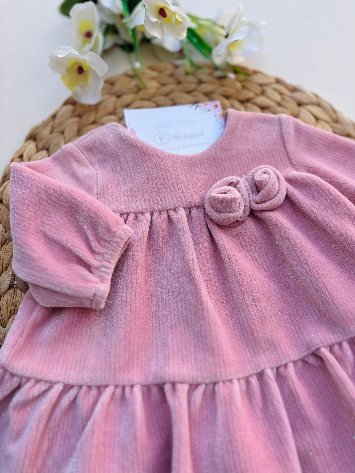 vestina VELLUTINO ROSA - Noi da piccoli