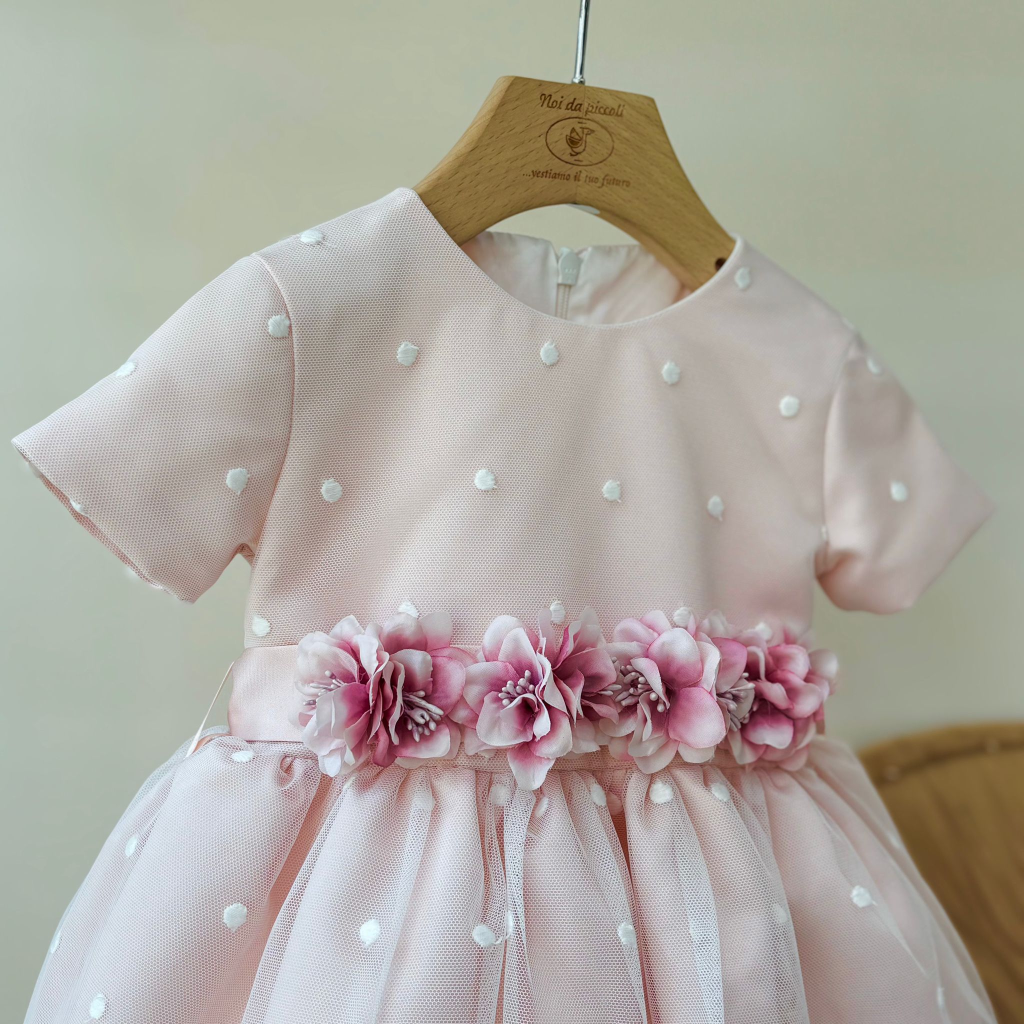 vestito cerimoniale Cotone Rosa - Noi da piccoli