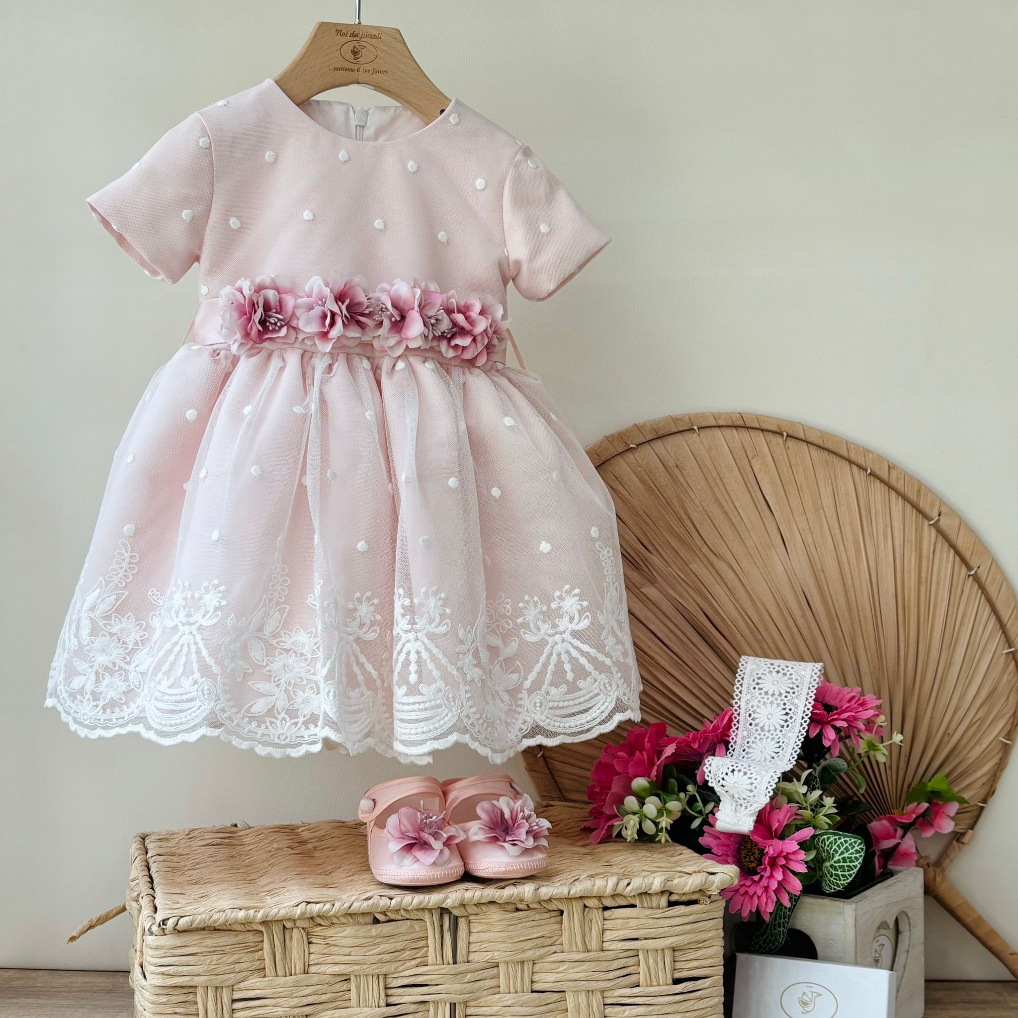 vestito cerimoniale Cotone Rosa - Noi da piccoli