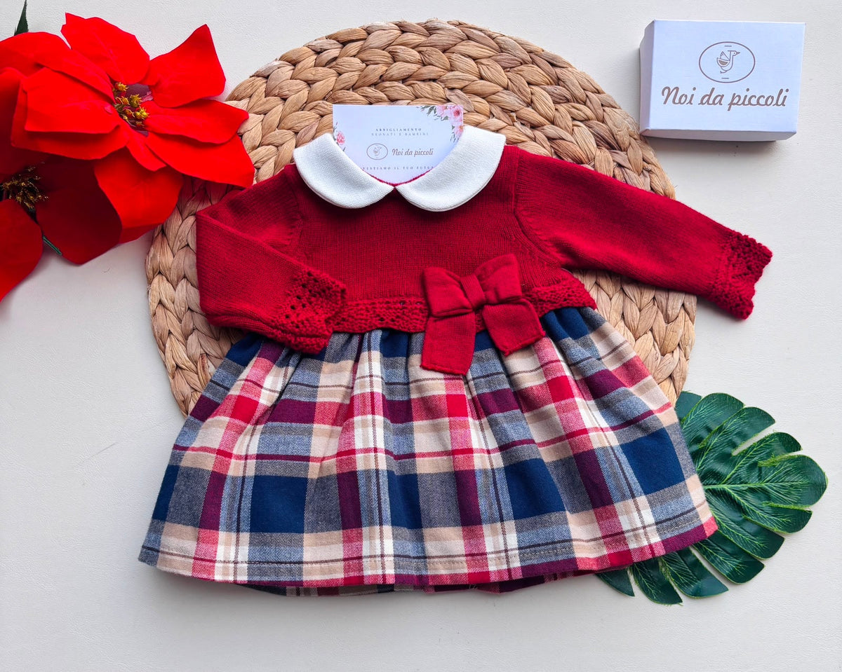 vestito COTONE CALDO ROSSO - Noi da piccoli