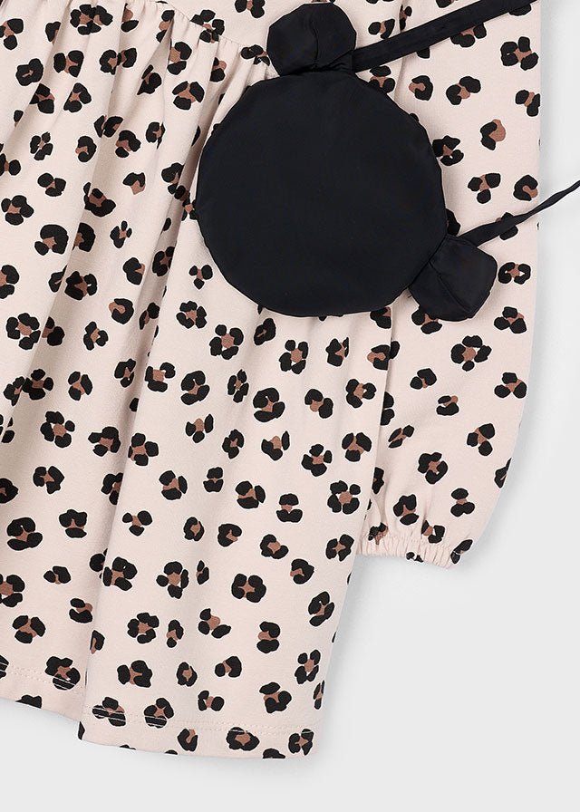 VESTITO FELPA CON BORSETTA SABBIA - Noi da piccoli