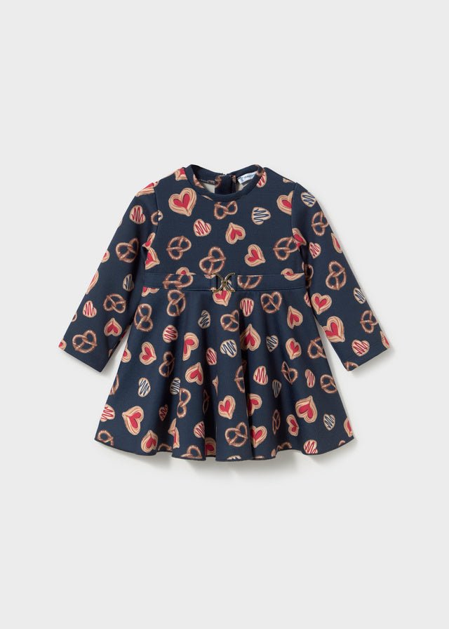 vestito IN COTONE CALDO BLU - Noi da piccoli