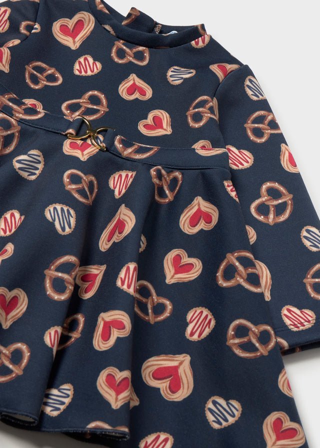vestito IN COTONE CALDO BLU - Noi da piccoli