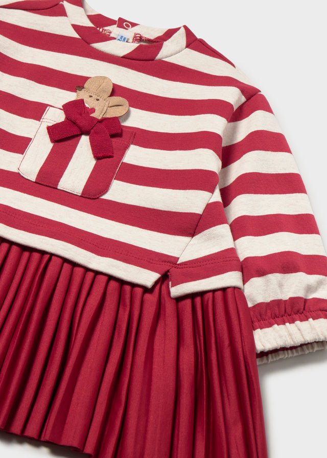 Vestito in Cotone Caldo Rosso Mayoral - dettaglio 1