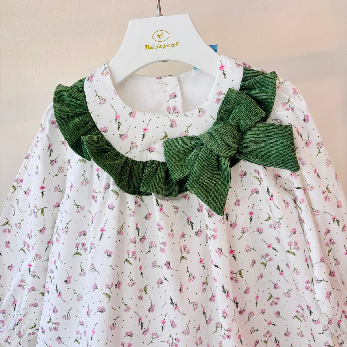Vestito in Cotone Caldo Verde Sardon - Noi da piccoli