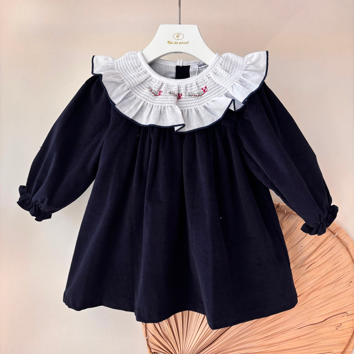 vestito IN VELLUTO BLU - Noi da piccoli