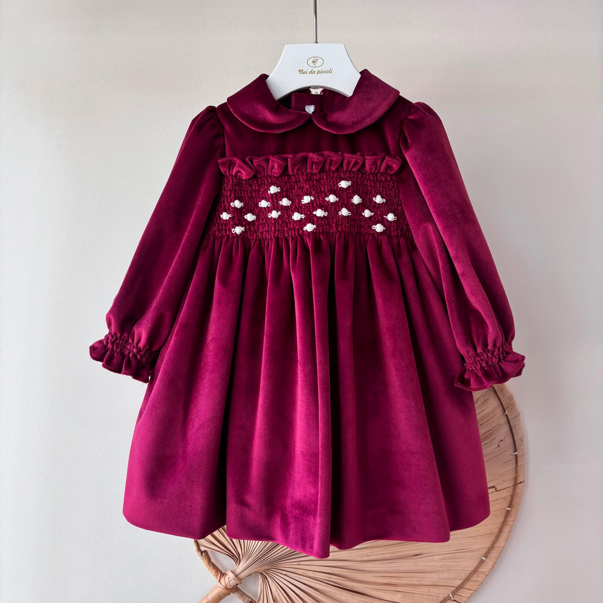 vestito IN VELLUTO ROSSO - Noi da piccoli