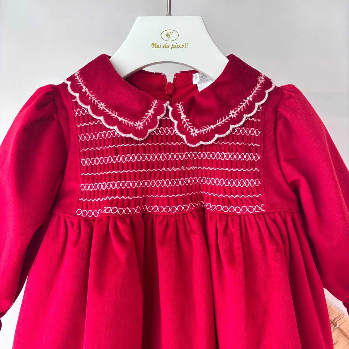 vestito IN VELLUTO ROSSO - Noi da piccoli