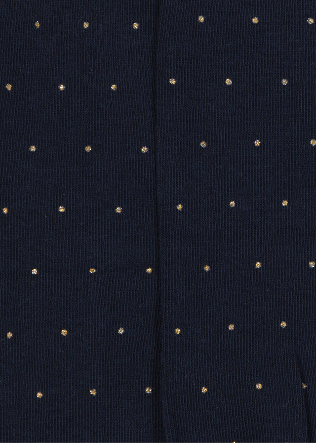 COLLANT IN COTONE CALDO BLU