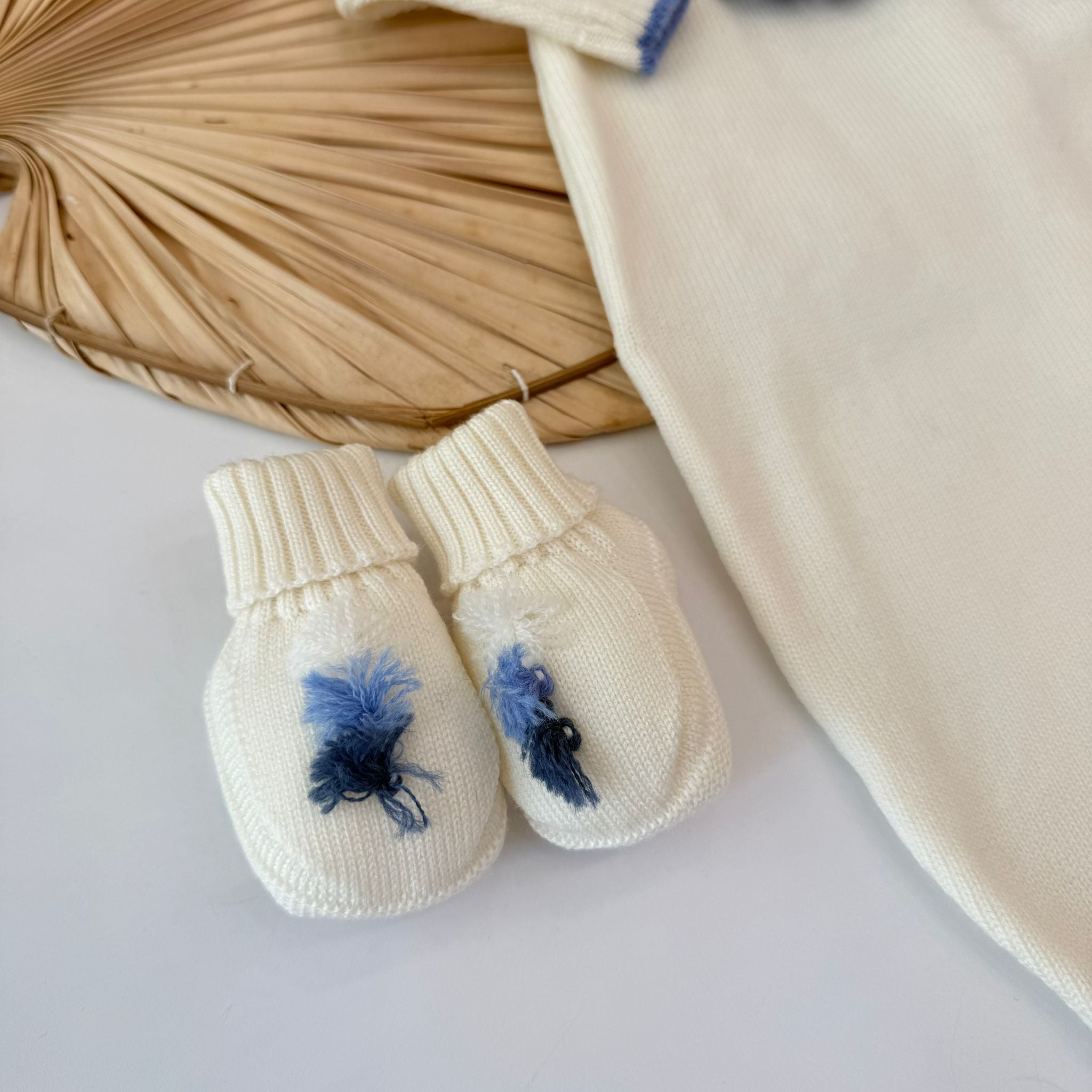 TUTINA CON PARURE 100% PURA LANA MERINO EXTRAFINE PANNA