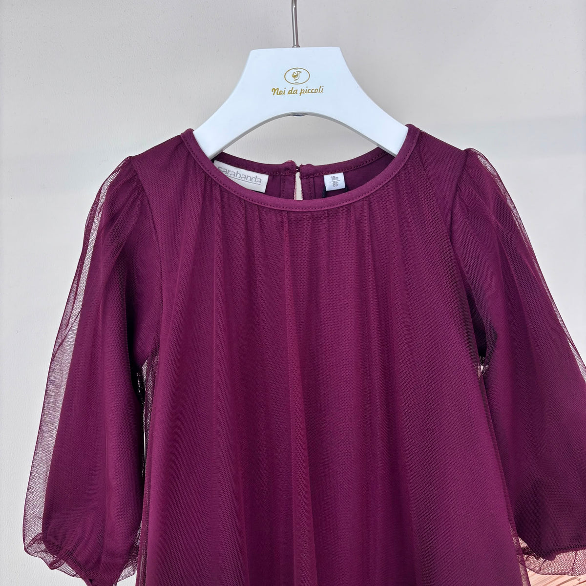 vestito IN TULLE PRUGNA