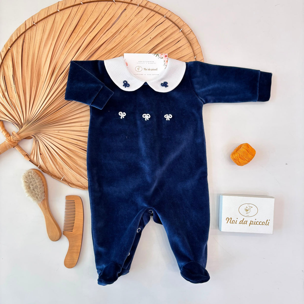 TUTINA FIOCCHETTINI IN CINIGLIA BLU