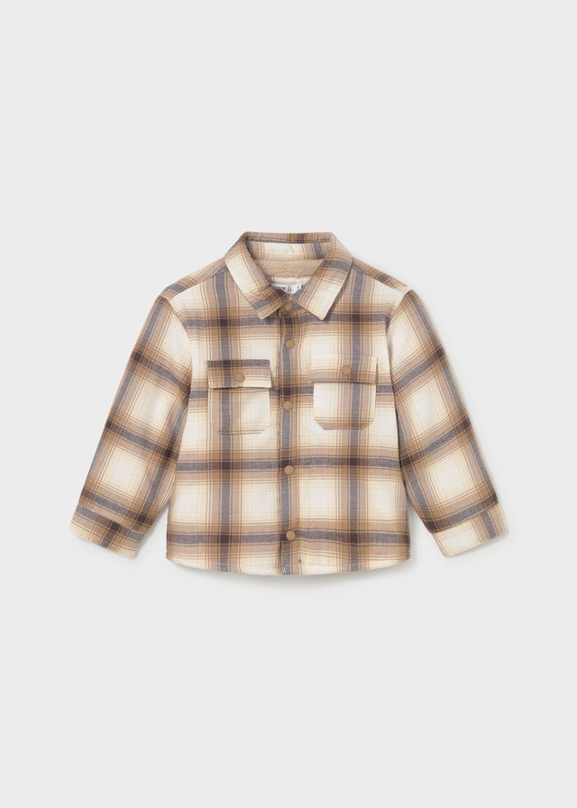 CAMICIA IN COTONE CALDO BEIGE
