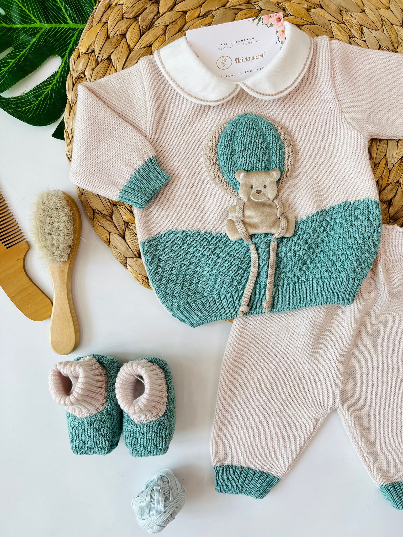 Chaussons Naturalbio 100 % laine verte sauge