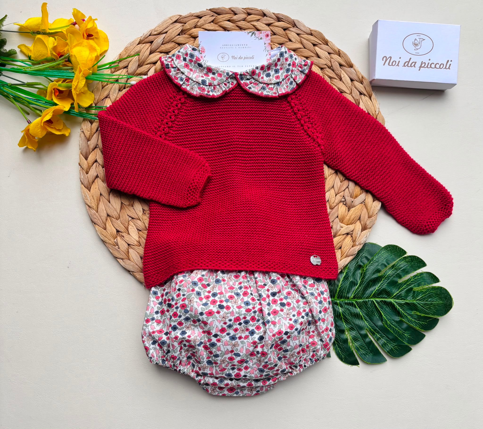 Completo a 2 pz COTONE CALDO ROSSO