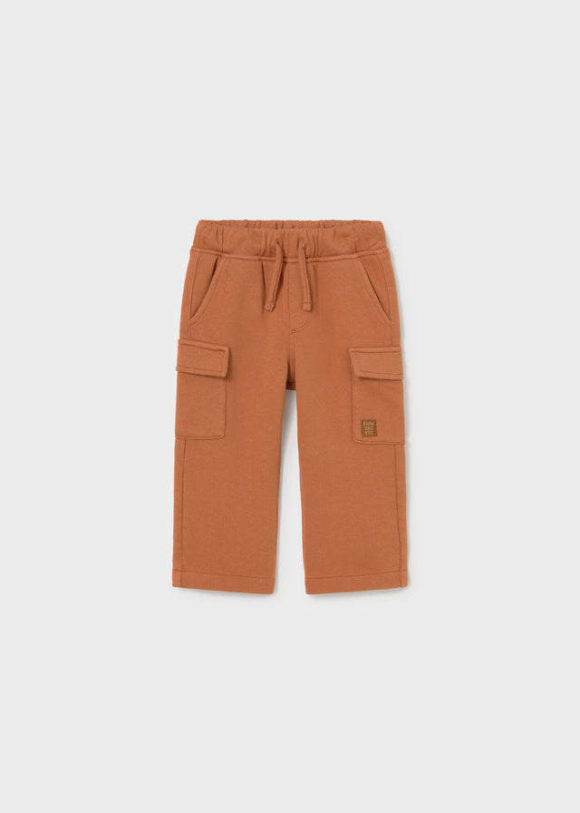 PANTALONE CARGO IN COTONE CALDO RUGGINE