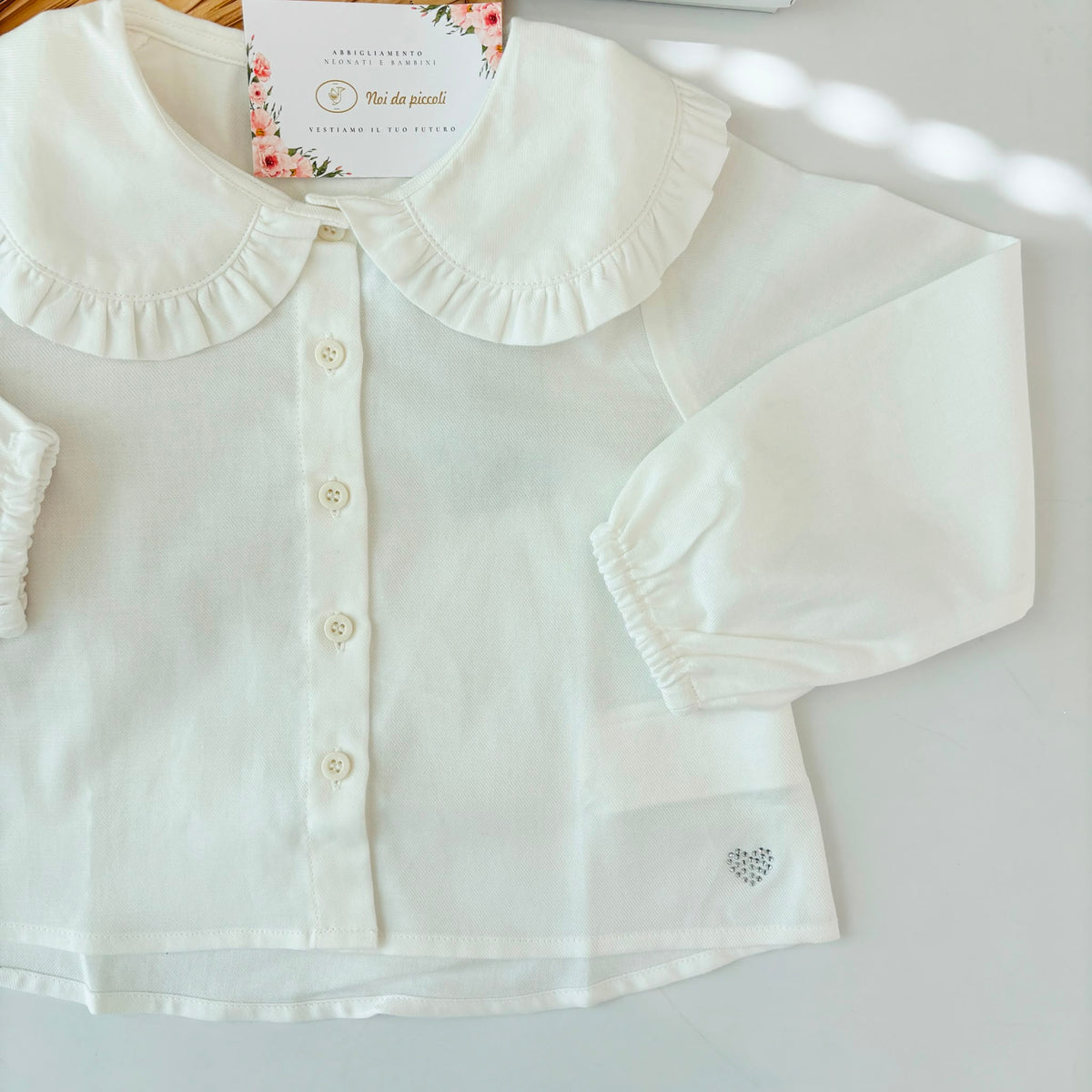 CAMICIA IN COTONE CALDO BIANCO