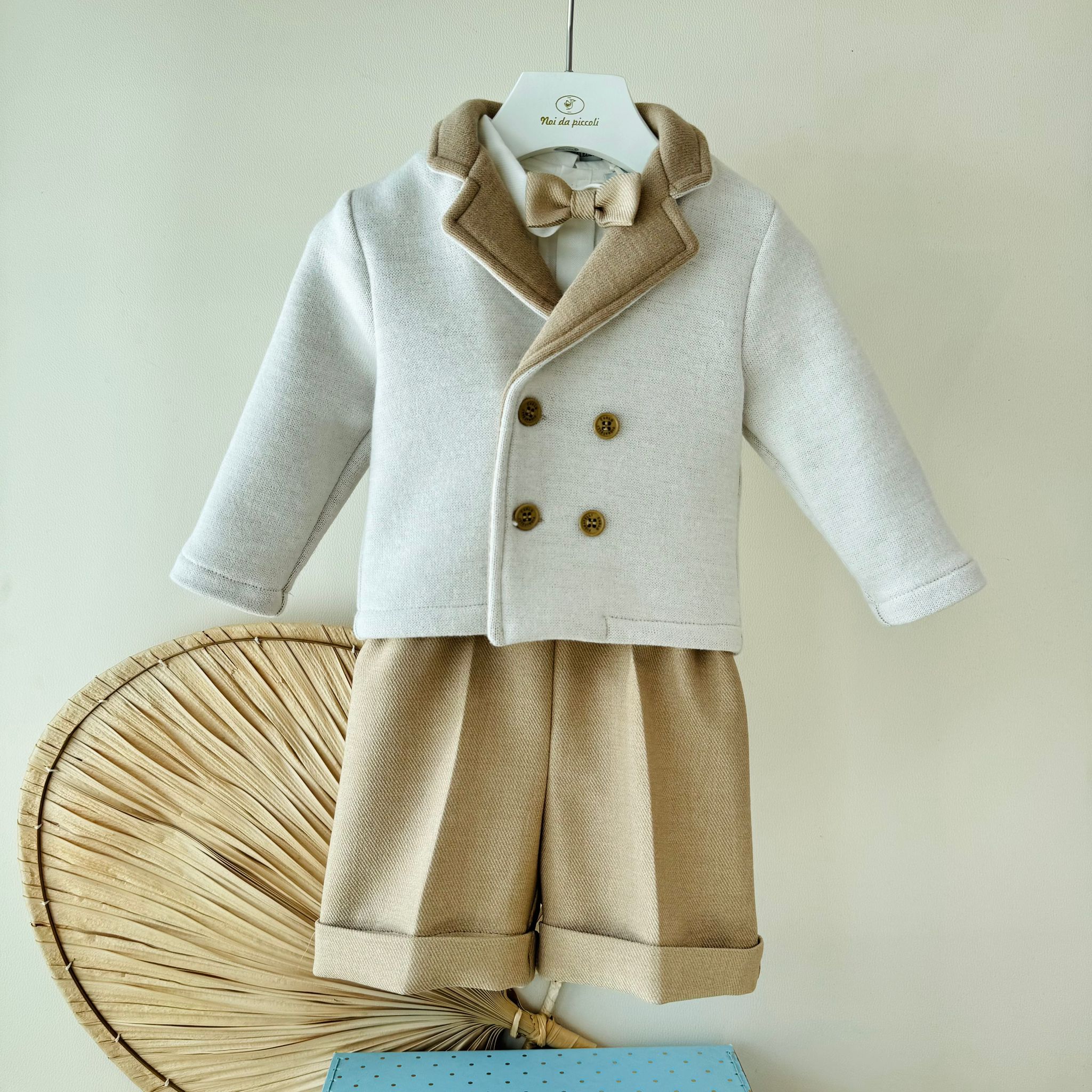 COMPLETO CERIMONIALE COTONE CALDO BEIGE
