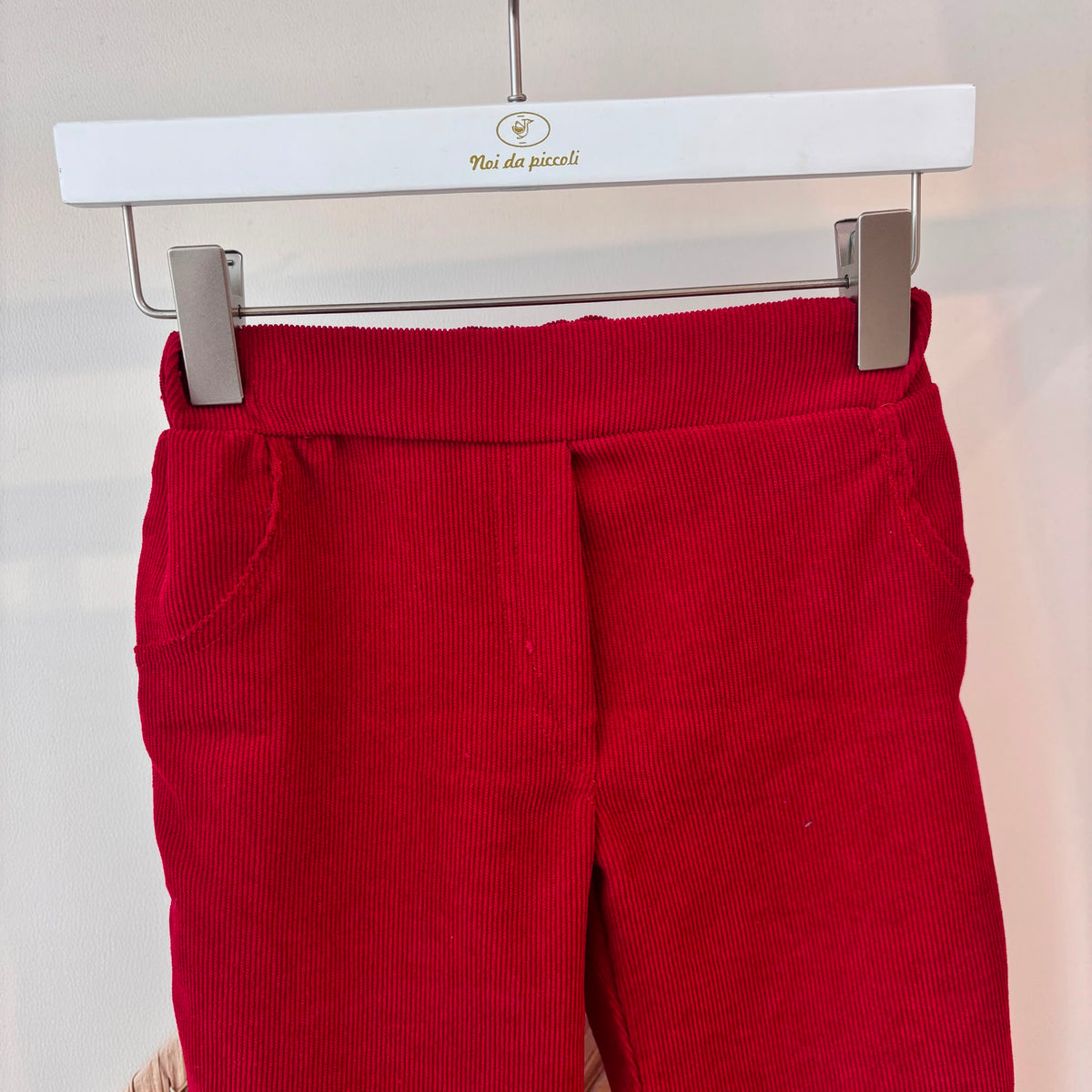 PANTALONE in Velluto a Coste Rosso