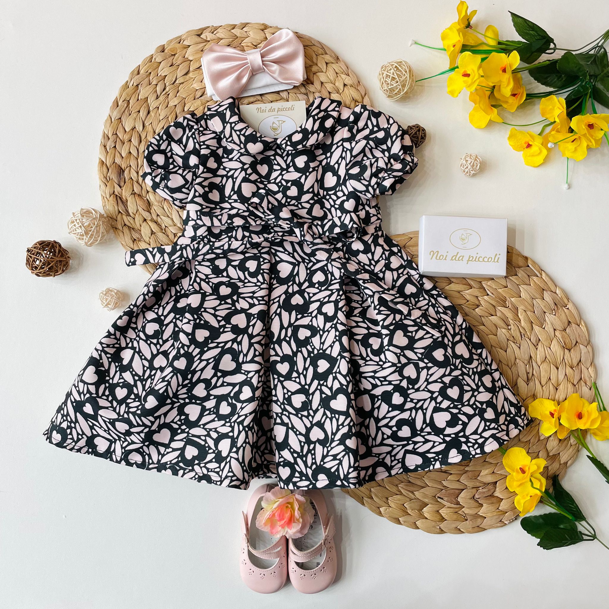 HEART BLACK AND ROSE DRESS