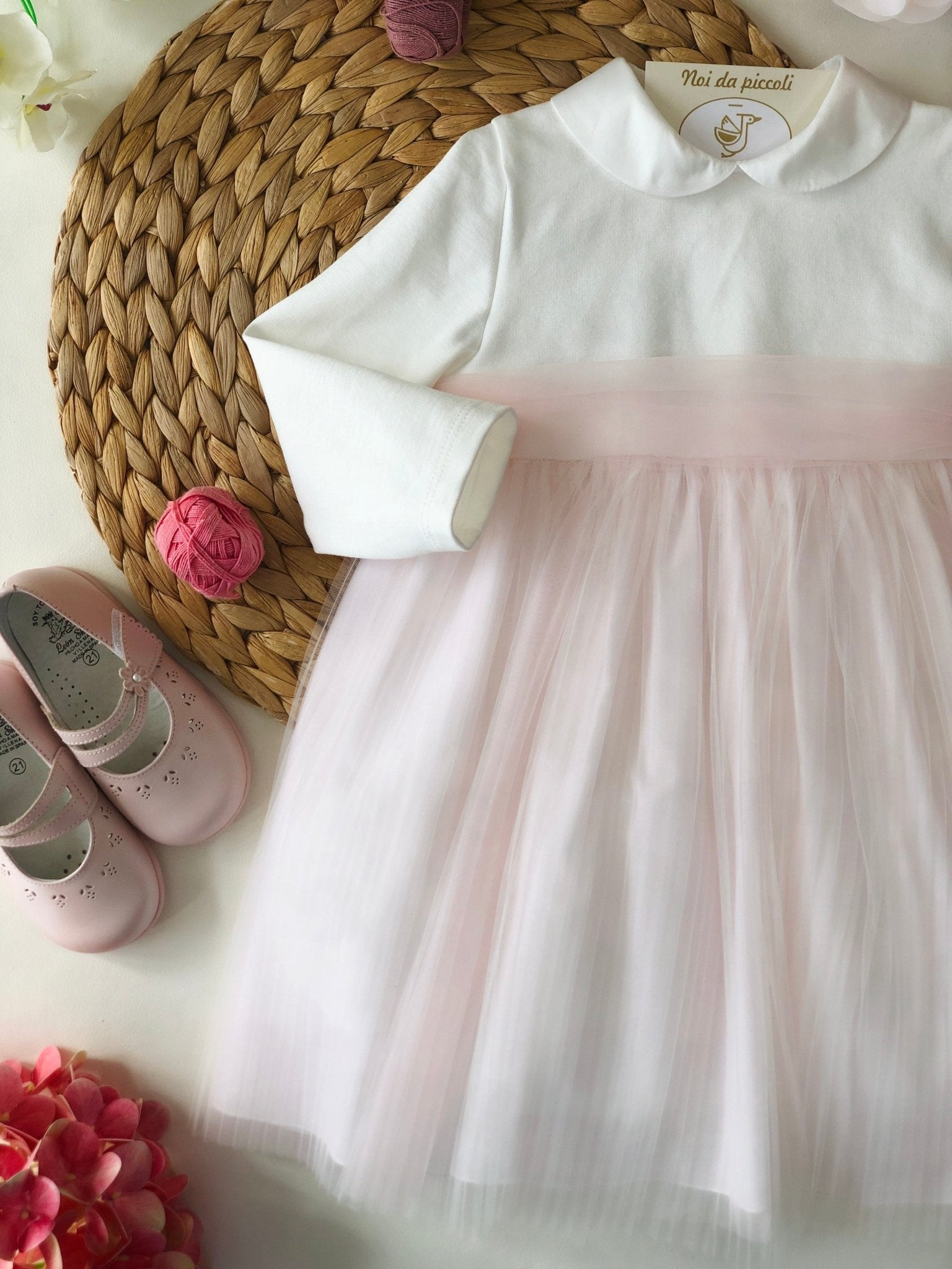 PINK AND CREAM TULLE DRESS