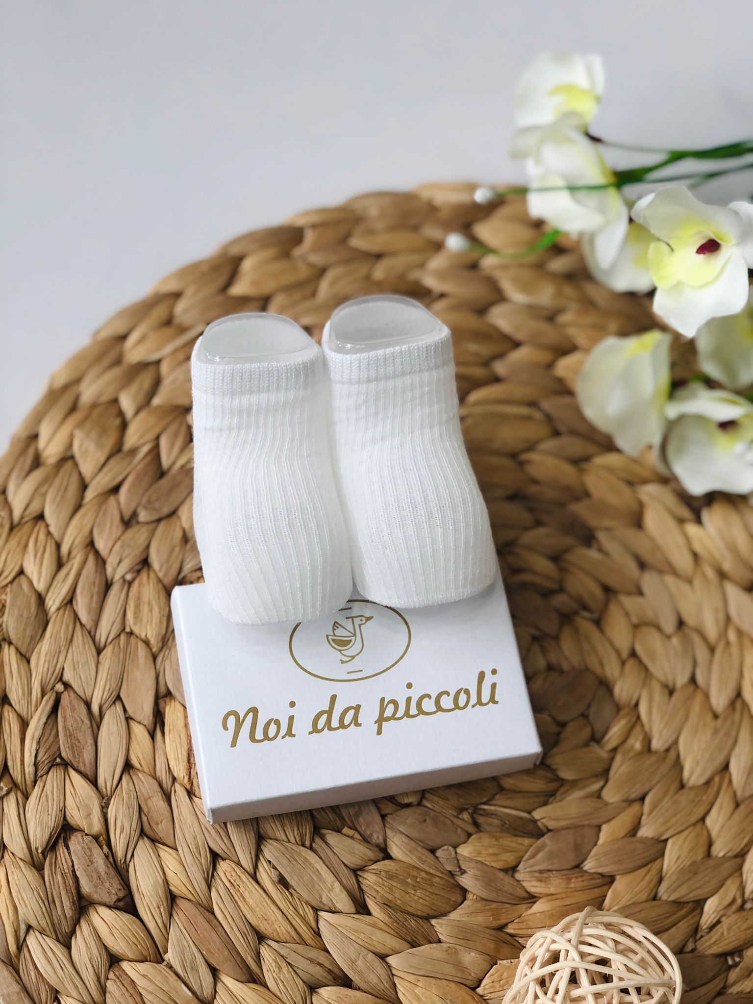 CALZINO IN COTONE BIANCO - Noi da piccoli