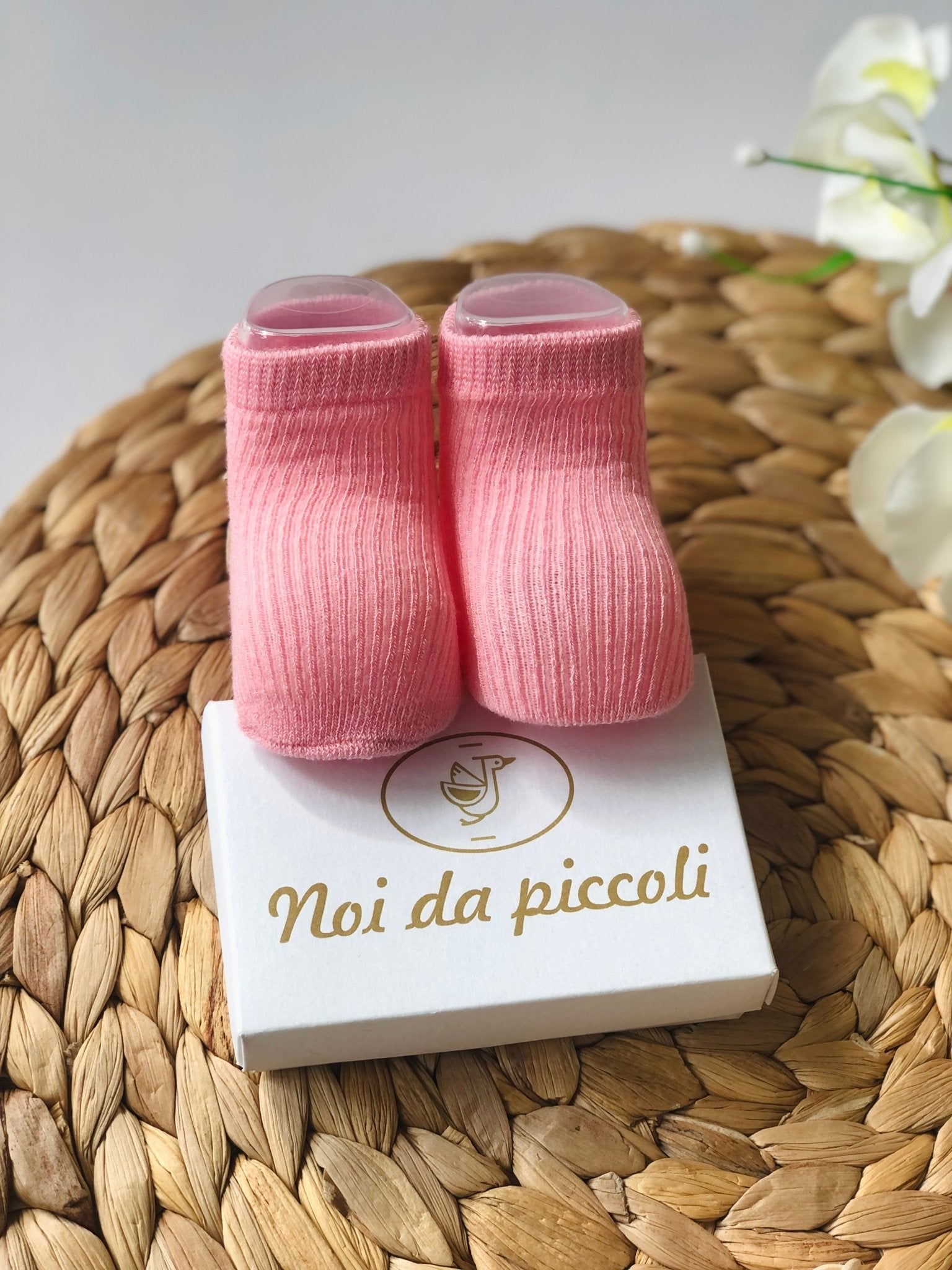 CALZINO IN COTONE ROSA CARNE - Noi da piccoli