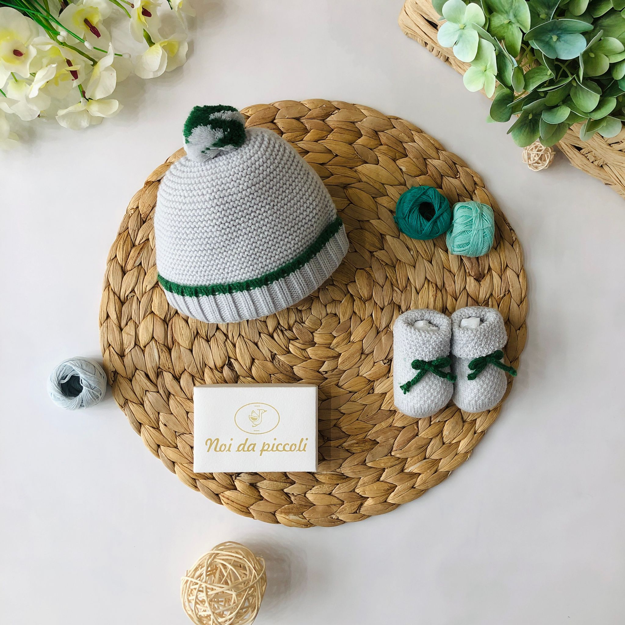 CAPPELLINO GREY AND GREEN - Noi da piccoli