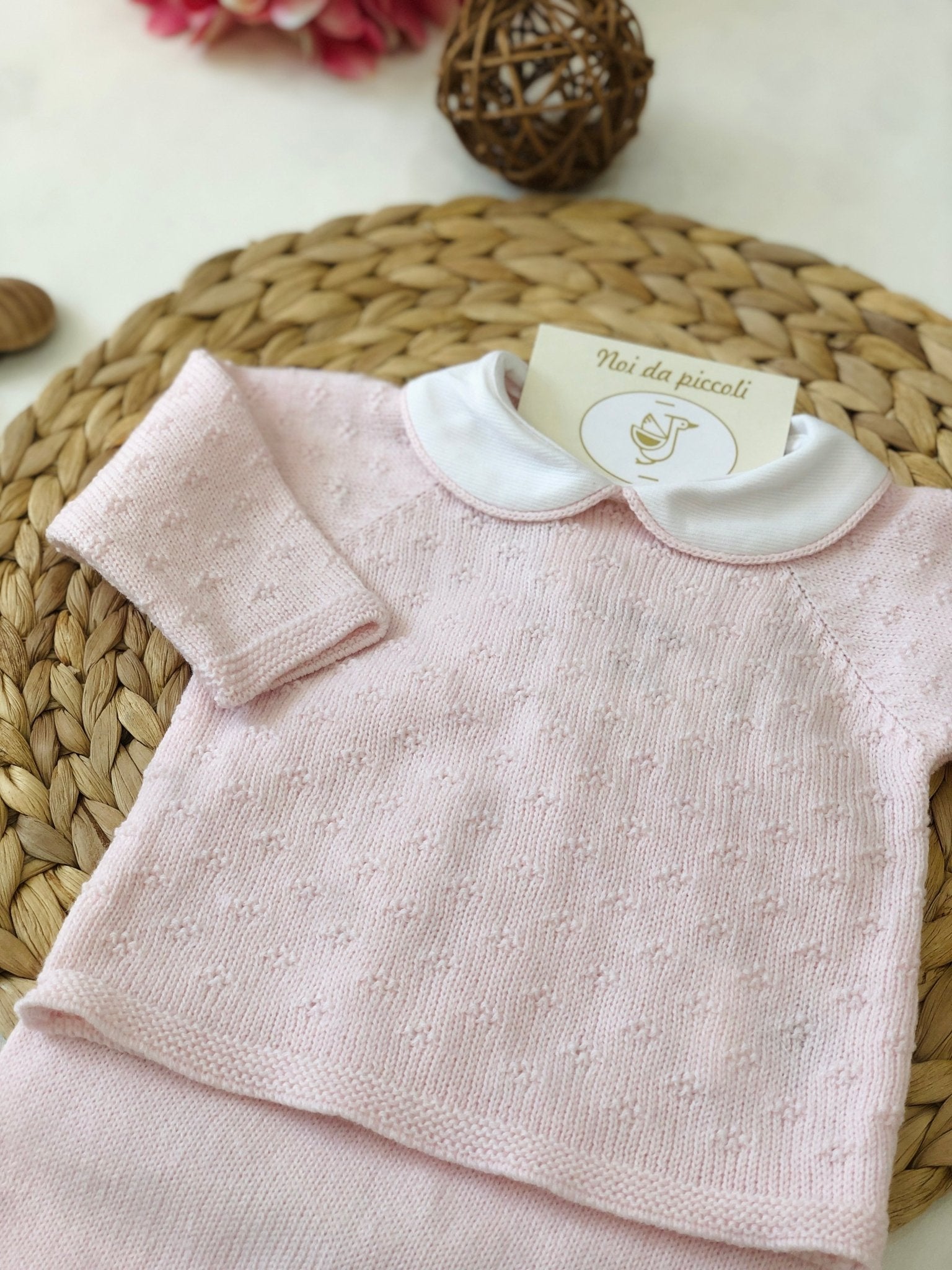 COMPLETO 2 PZ FILATO CALDO ROSA - Noi da piccoli