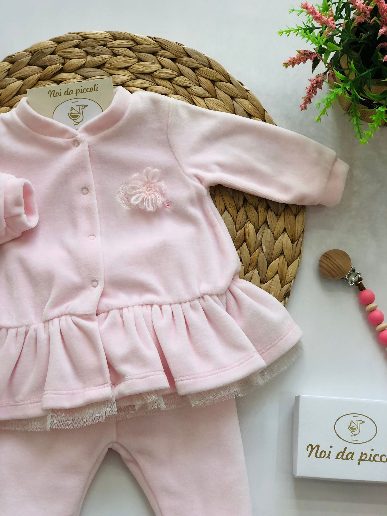 COMPLETO 2PZ IN CINIGLIA ROSA - Noi da piccoli