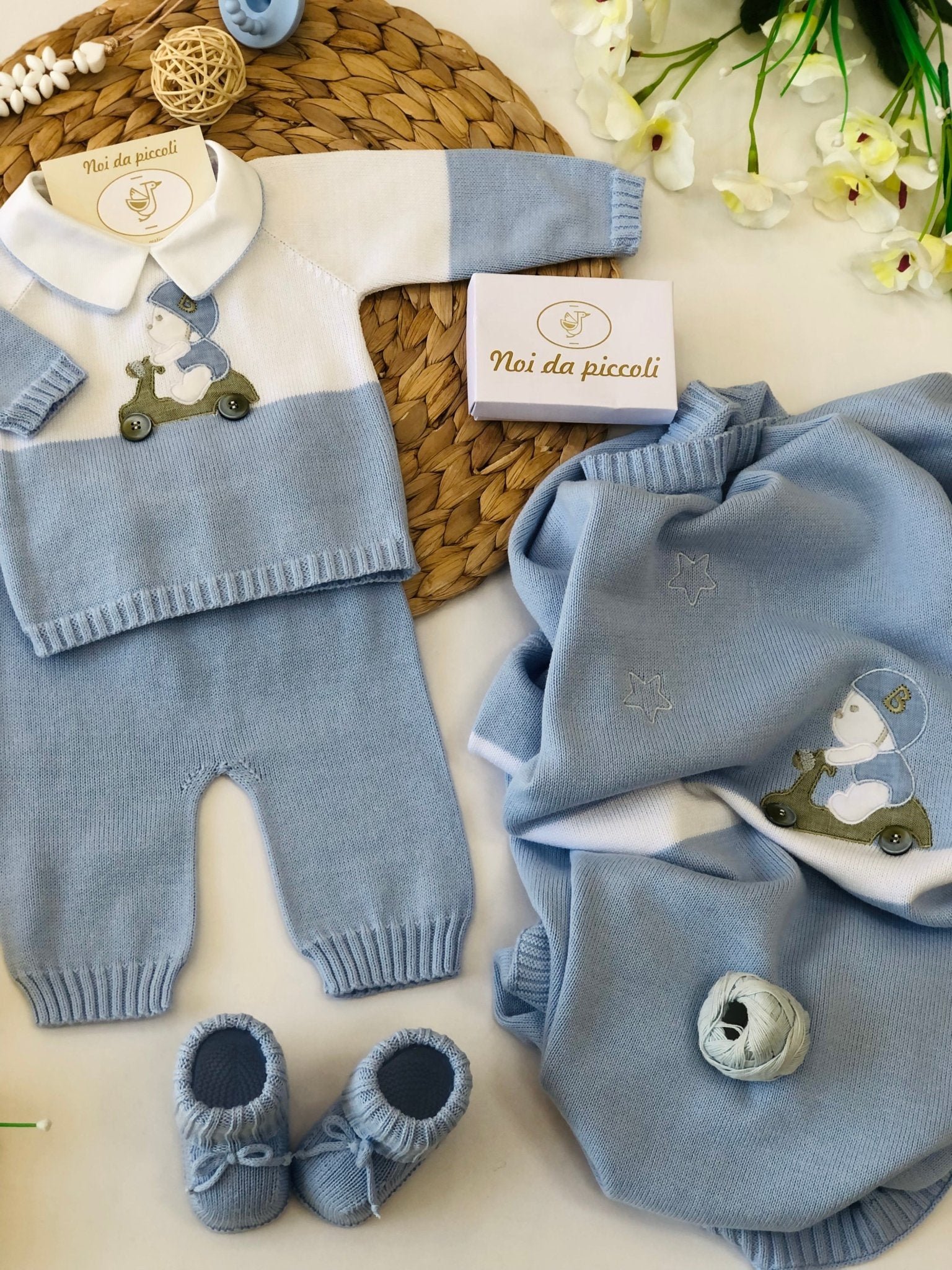 COORDINATO CON COMPLETO 2PZ SUGAR TEDDY CAR - Noi da piccoli