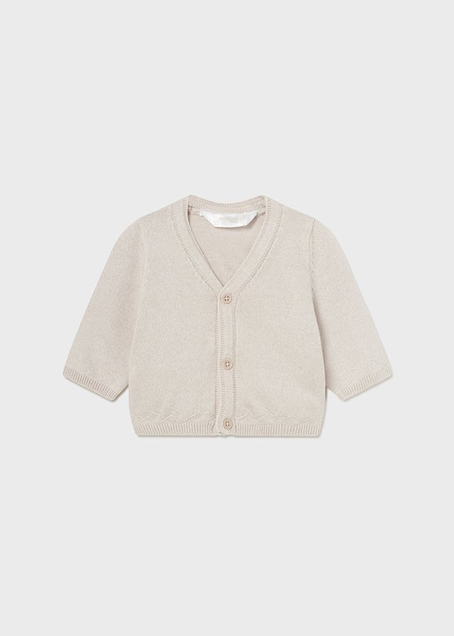 GOLFINO COLLO A V TRICOT BEIGE - Noi da piccoli