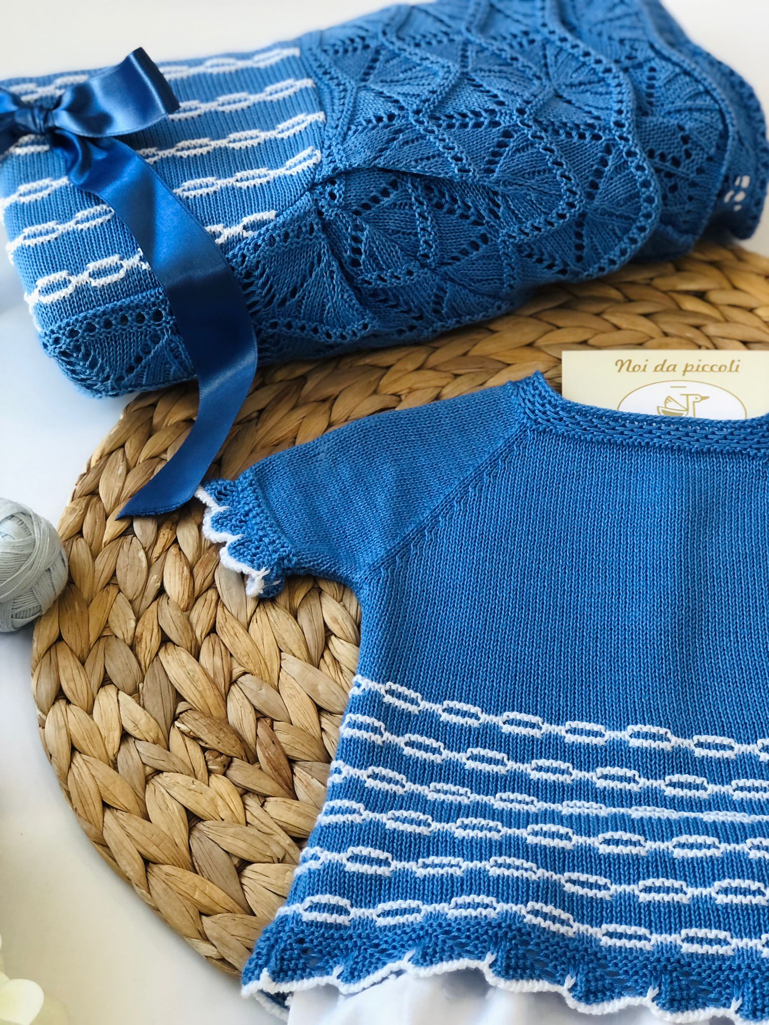MAGLIA CON CULOTTINA PLUMETIS AZULADO FILATO - Noi da piccoli
