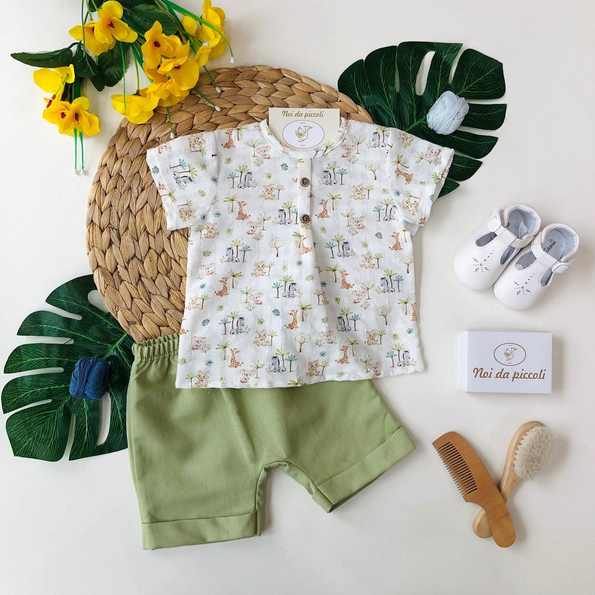 MAGLIA CON SHORT IN COTONE MADAGASCAR - Noi da piccoli