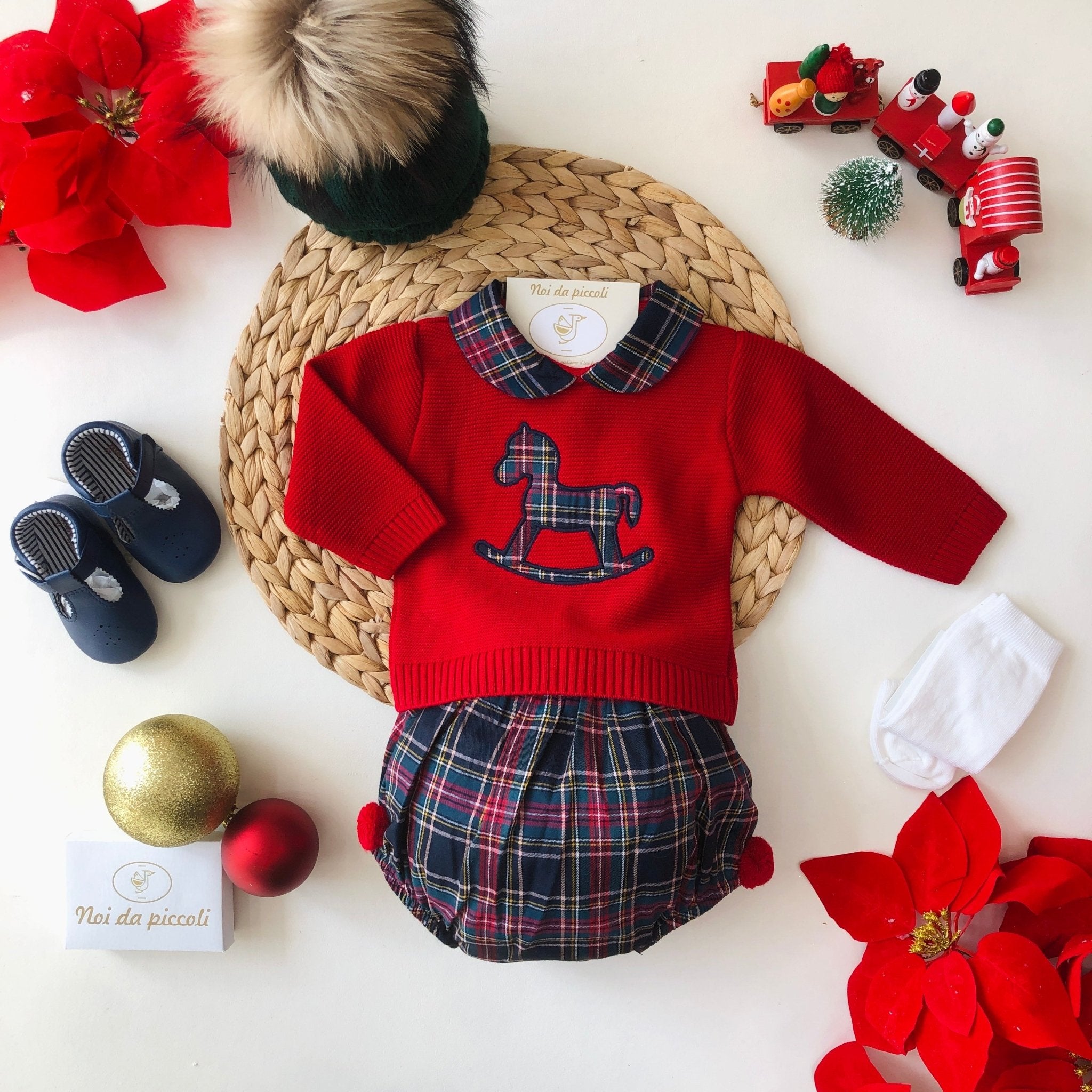 MAGLIONCINO CON CULOTTE TARTAN BOY - Noi da piccoli