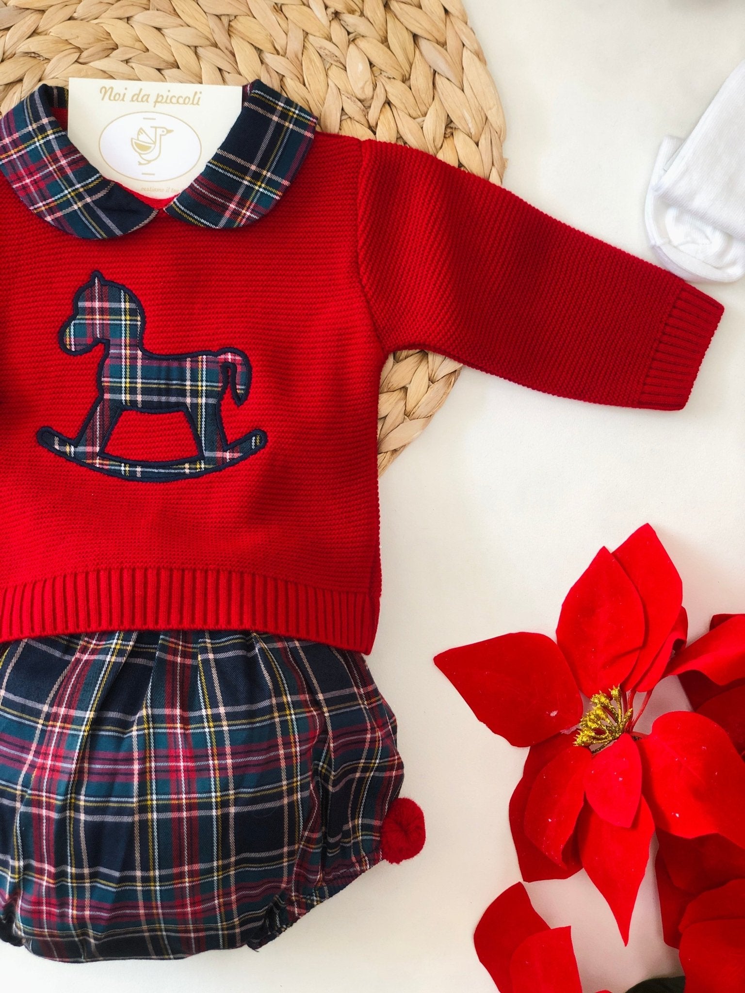 MAGLIONCINO CON CULOTTE TARTAN BOY - Noi da piccoli