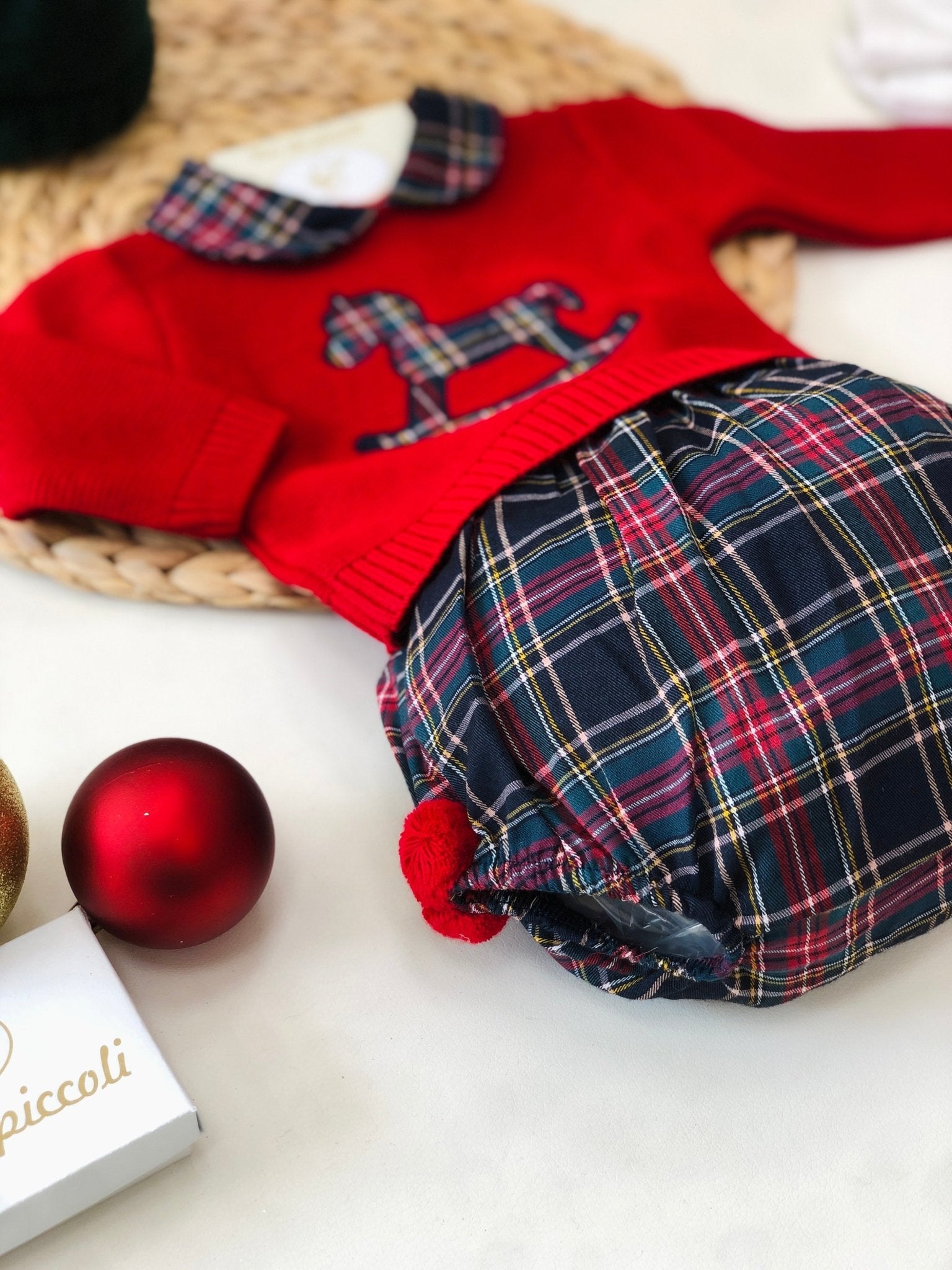 MAGLIONCINO CON CULOTTE TARTAN BOY - Noi da piccoli