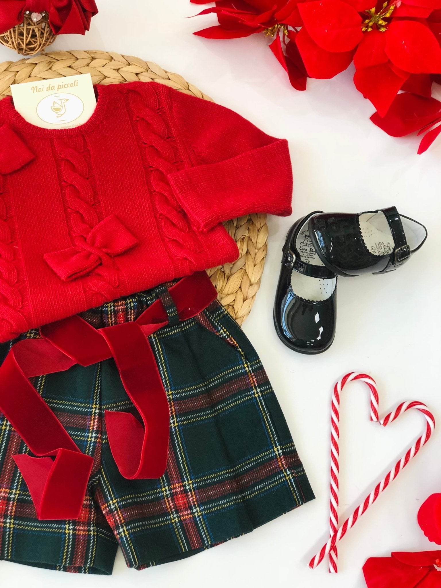 MAGLIONCINO CON PANTALONCINO TARTAN GIRL - Noi da piccoli