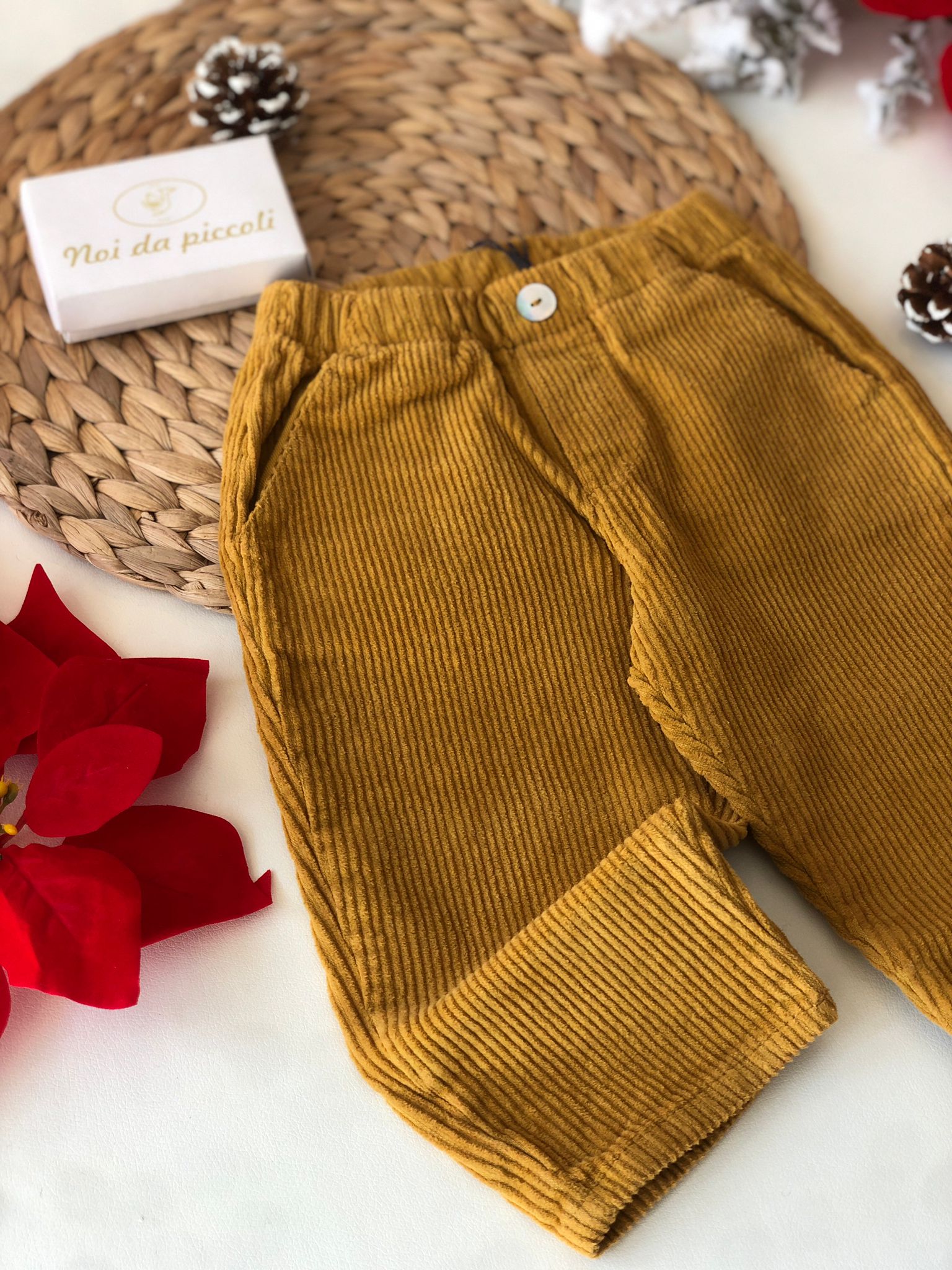 PANTALONE MILLERIGHE SENAPE - Noi da piccoli