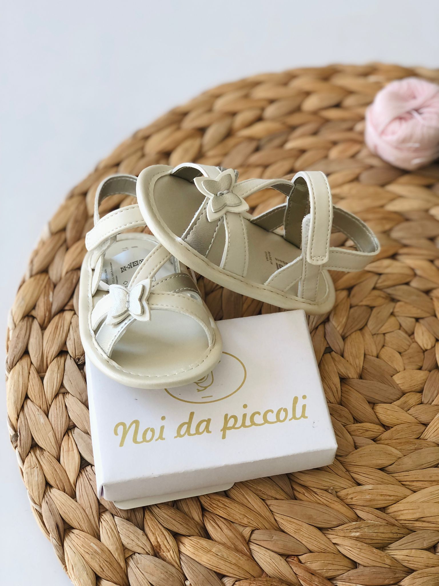 SCARPA A SANDALO IVORY E BRONZO - Noi da piccoli