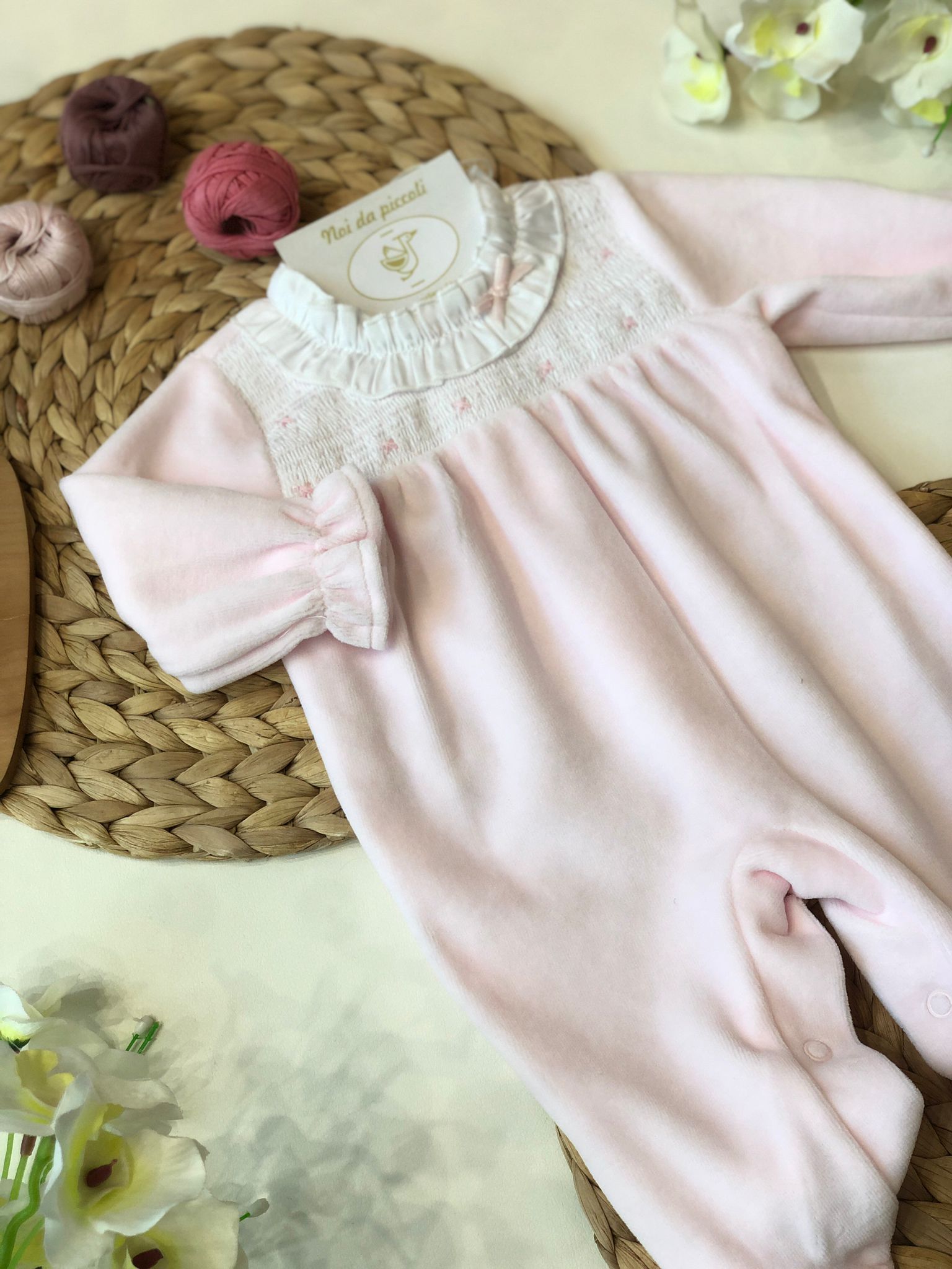 TUTINA CINIGLIA ROSA PUNTO SMOCK - Noi da piccoli