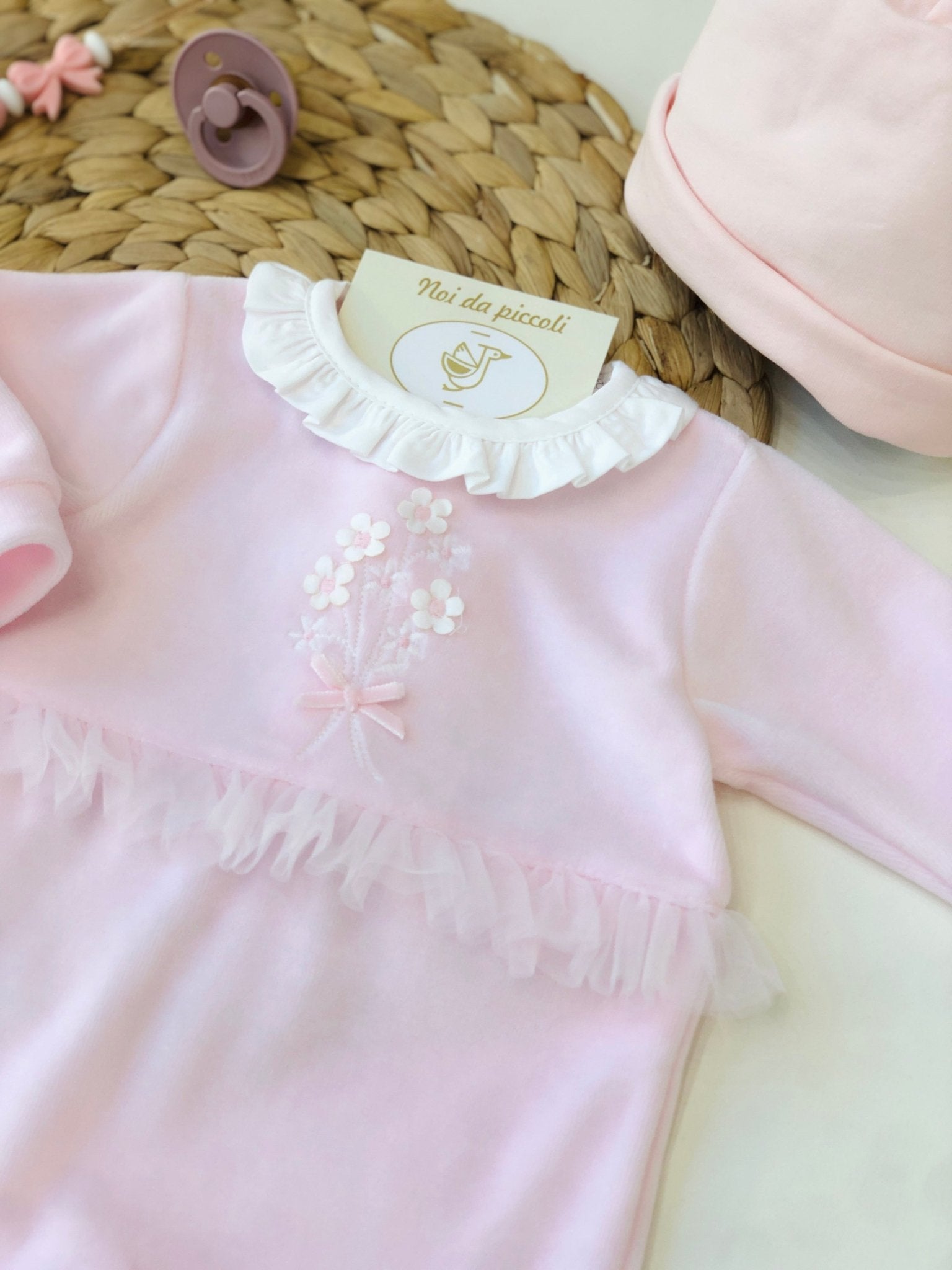 TUTINA IN CINIGLIA ROSA MAZZOLINO DI FIORI - Noi da piccoli